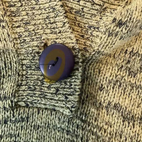 JP collections vintage Green Pullover Sweater Long‎ Sleeve Mock Neck One Size - Picture 4 of 8